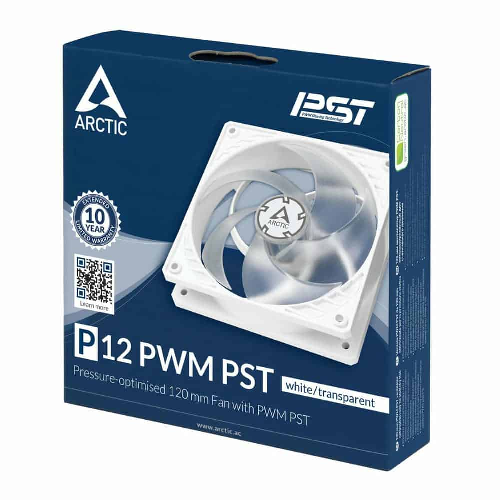 (image for) Arctic P12 Static Pressure 120mm PWM PST Fan White/Transparent